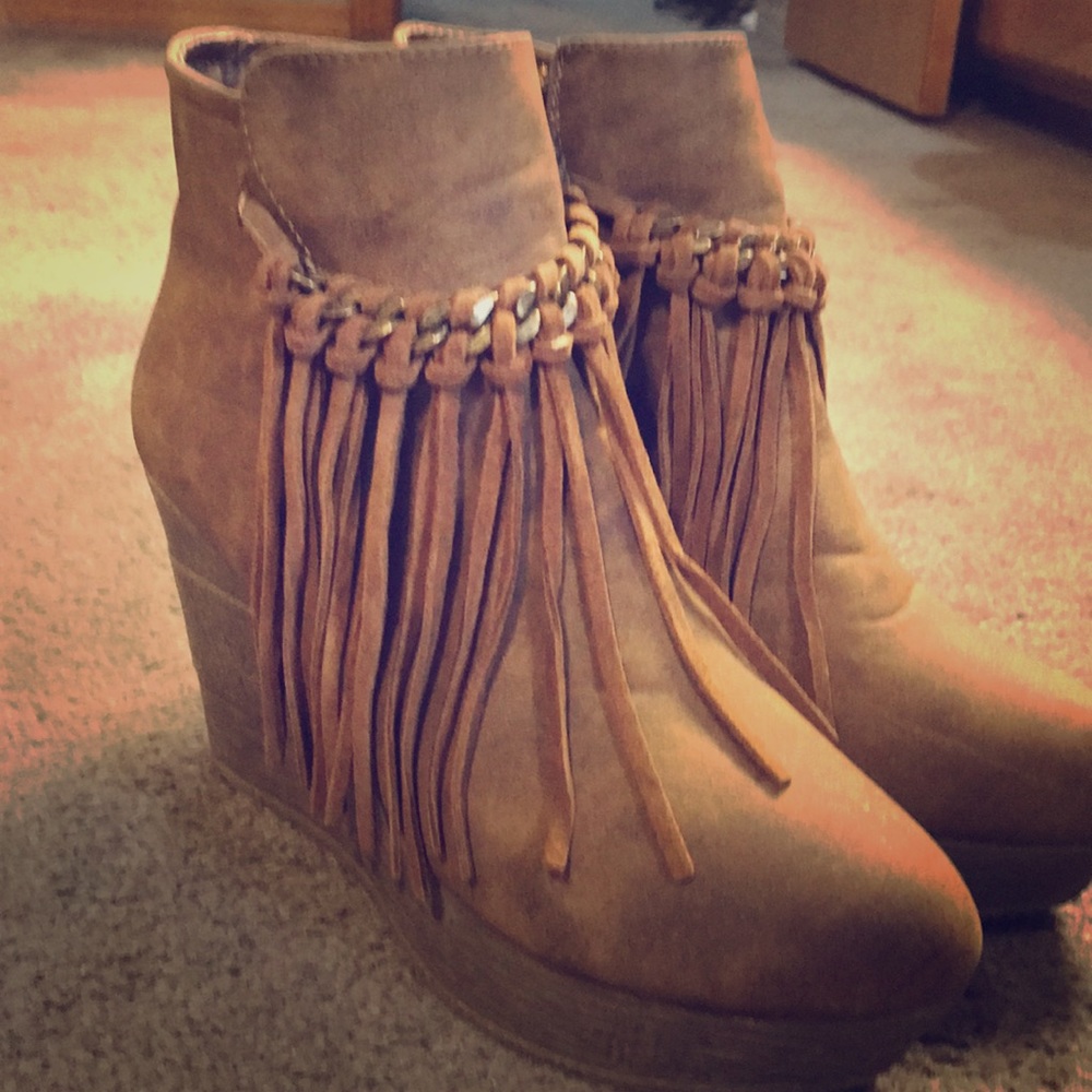 Ankle Booties with fringe